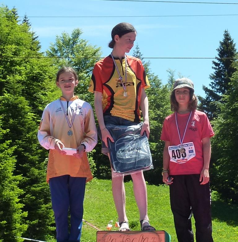 Lise sur la deuxième marche du podium